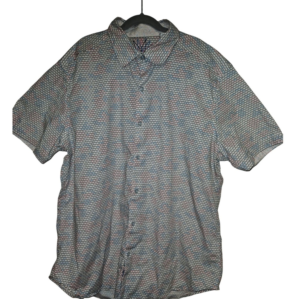 Robert‎ Graham Mens Short Sleeve Button Down Shirt classic Multicolor Geometric